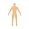 Man person vector cartoon illustration human character. Standing silhouette male flat pose. Body front view pictogram