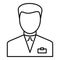 Man pharmacist icon, outline style