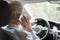 Man phoning and driving