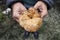 Man picking a red pine mushroom