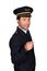 Man in pilot costume