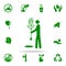 man planting a tree green icon. greenpeace icons universal set for web and mobile