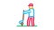 Man Playing Golf Icon Animation