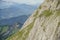 Man playing hang gliding over Mount Pilatus