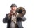 Man playing a trombone