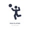 man playing volleyball icon on white background. Simple element illustration from Sports concept