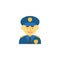 Man police officer flat icon