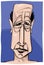 man portrait caricature drawing illustration