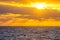 A man that practice kitesurf during in a sunset in tarifa, Spain