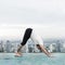 Man Practice Yoga Rooftop Concept