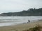 man practicing beach fishing