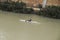 Man practicing canoeing in the Segura River