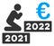 Man Pray Euro 2022 Raster Flat Icon