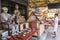 Man pray in temple in Bangkok