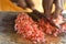 Man preparing tomatoes for ceviche