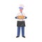 Man Professional Chef Character, Male Baker Wearing Traditional Uniform Working in Restaurant or Cafe, Vector