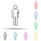 man with a prosthetic hand multi color style icon. Simple thin line, outline  of disabled icons for ui and ux, website or