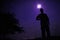 The Man in purple full moon