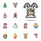 Man rabbit christmas colored icon. Christmas avatars icons universal set for web and mobile