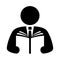 Man reading book vector icon