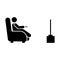 Man, relax, chair, tv icon. Element of daily routine icon