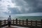 A man relaxedly staring at the vast ocean, Kanyakumari