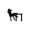 man, relaxing icon. Element of man is sitting icon for mobile concept and web apps. Detailed man, relaxing icon can be used for we