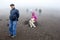 A man rests whilst walking up Cotopaxi which is an active strato volcano in Ecuador.