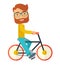 Man riding a bicycle