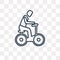 Man Riding Bicylce vector icon isolated on transparent background, linear Man Riding Bicylce transparency concept can be used web