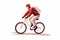 man riding bycicle dramatic cinematic shot action isolated illustration