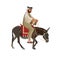 Man riding donkey
