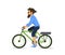 Man is riding electric bike