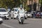 A man riding an electric motorbike from Ecooltra, Madrid