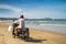 Man Riding Motorbike By The Beach