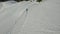 Man riding on snow bike at winter mountain summit enjoy outdoor extreme sport activity