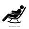 A Man on Rocking Chair Icon. relaxation concept