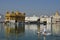 Man rowing at Amritsar Golden temple