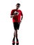 Man runner jogger digital tablets ipad silhouette