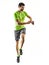 Man runner running jogger jogging time isolated silhouette white