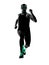 Man runner running jogging jogger silhouette