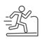 Man running on the runway speed sport race line icon design