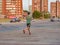 Man Running at Sidewalk, Montevideo, Uruguay