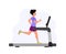 Man running on the treadmill, concept illustration for sport, exercising, healthy lifestyle, cardio activity.