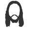 Man`s hairstyle: hair, a beard and a mustache like Jesus Christ.