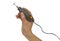 Man\'s hand holding mini-drill