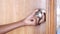 Man\'s Hand Opening door close up