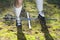 Man\'s legs in shoes for scottish dancing