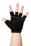 Man\'s palm with glove