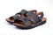 Man`s sandals on a white background. sandals close-up